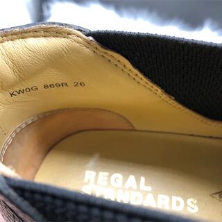 REGAL - 美品 REGAL リーガル 26 サイドゴア ブーツ レザー ブラックの 