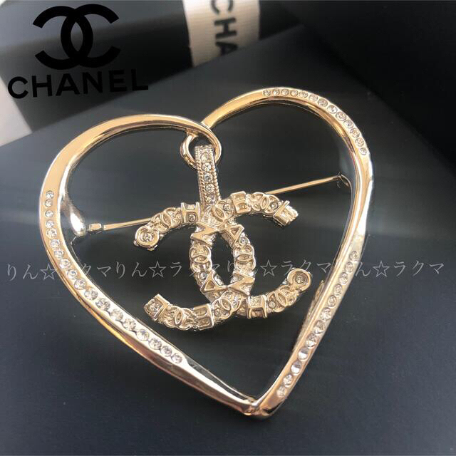 CHANEL(シャネル)のシャネル☆ブローチ☆ハート☆ゴールド【新品未使用】 レディースのアクセサリー(ブローチ/コサージュ)の商品写真