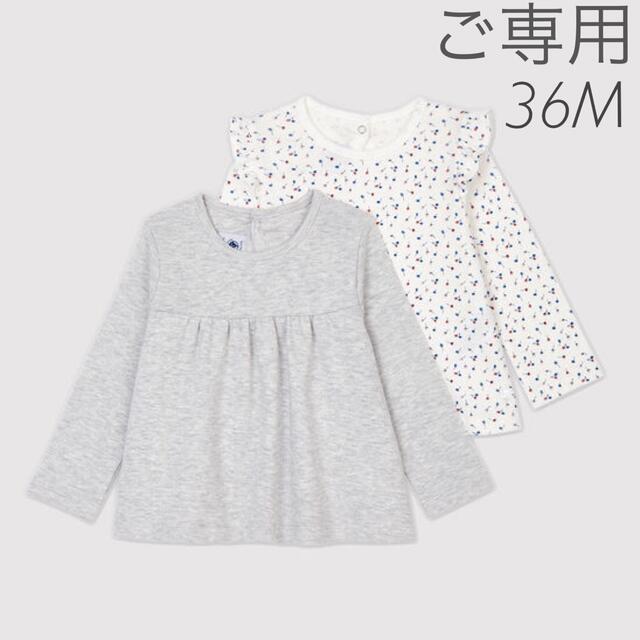 PETIT BATEAU(プチバトー)の⭐︎ご専用⭐︎ 新品未使用  プチバトー  長袖カットソー  2枚組  36m キッズ/ベビー/マタニティのキッズ服女の子用(90cm~)(Tシャツ/カットソー)の商品写真