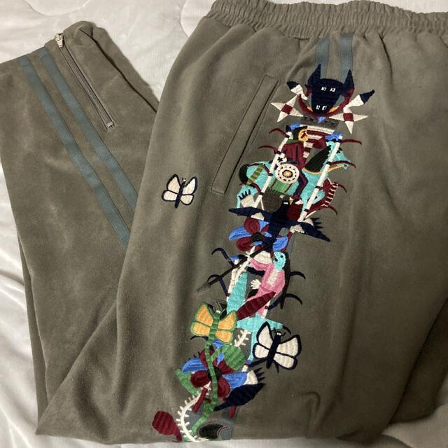 CHAOS EMBROIDERY SUEDE TRACK PANTS