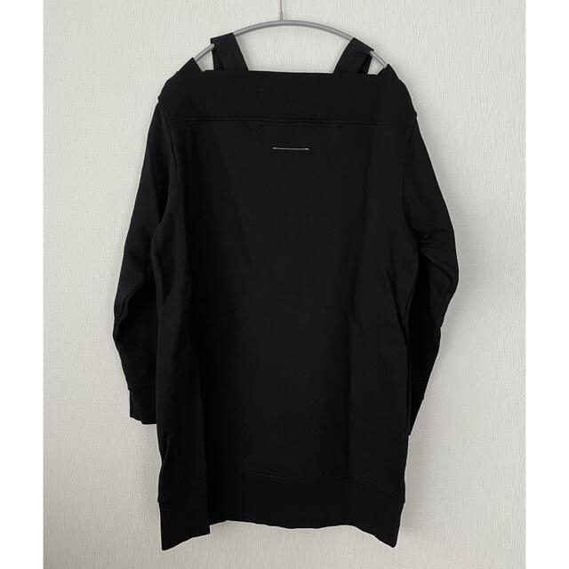 新品】MM6 MaisonMargiela ブラック スウェットワンピース ひざ 新品】MM6 MaisonMargiela ブラック スウェットワンピース ひざ