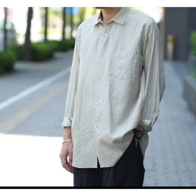 COMOLI コモリ18SS シルクストライプコモリシャツ M01-02003 【格安