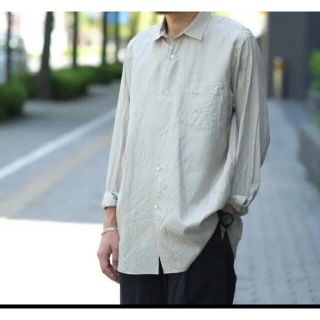 コモリ(COMOLI)のCOMOLI コモリ18SS シルクストライプコモリシャツ M01-02003(シャツ)