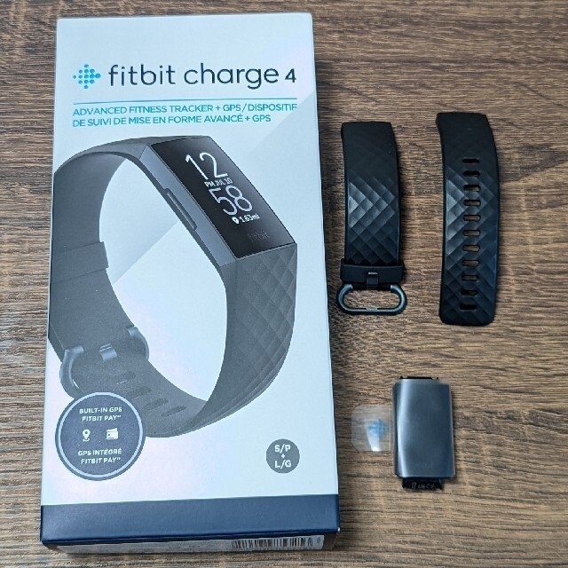 germinSuica対応版 Fitbit Charge 4 バンド新品未使用 ブラック