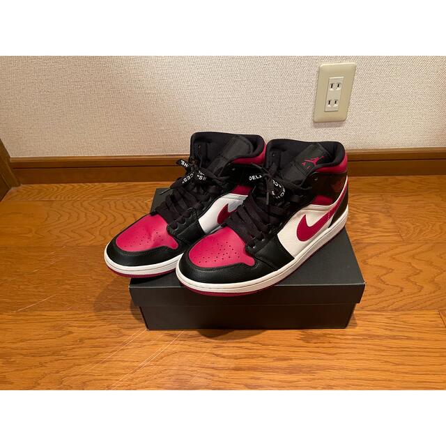 NIKE AIR JORDAN 1 MID "BLACK/RED/WHITE"2021年2月26日価格