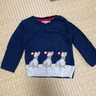 キャスキッドソン(Cath Kidston)のキャスキッドソン　ドッグ柄セーター　6-12M(ニット/セーター)