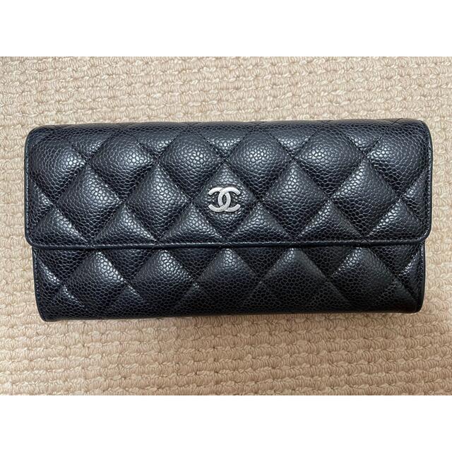 CHANEL 長財布 キャビアスキン黒 | namira.mc