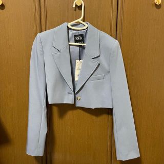 ザラ(ZARA)の【タグ付き美品】ZARA クロップドブレザー(テーラードジャケット)