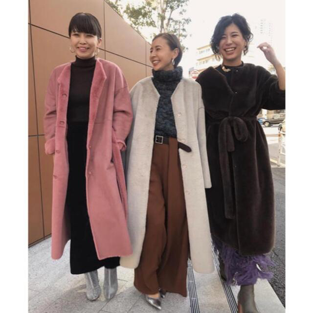 Ameri VINTAGE - Ameri 2WAY SOFT BOA LONG COAT ブラウンの通販 by ...