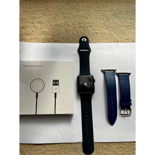 AppleWatch3 ブラックステンレス 42mm セルラー 美品 容量16G