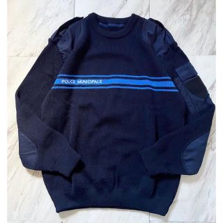 ストーンアイランド(STONE ISLAND)のdead stock フランス民間警察 ポリス ロゴ ライン ニットセーター(ニット/セーター)