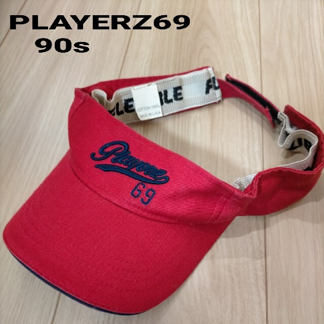 PLAYERZ 69(プレイヤーズシックスティナイン)の希少 レア 90年代 プレイヤーズ69 サンバイザー メンズの帽子(サンバイザー)の商品写真