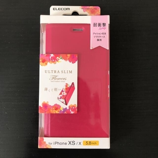 エレコム(ELECOM)の【新品未使用品】ELECOM PM-A18BPLFUJPND花柄ソフトケース(iPhoneケース)