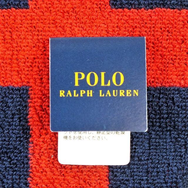 POLO RALPH LAUREN(ポロラルフローレン)の正規品！ラルフ人気ポロベアタオルハンカチ 新品1,700円ステンカラーコート紺赤 レディースのファッション小物(ハンカチ)の商品写真