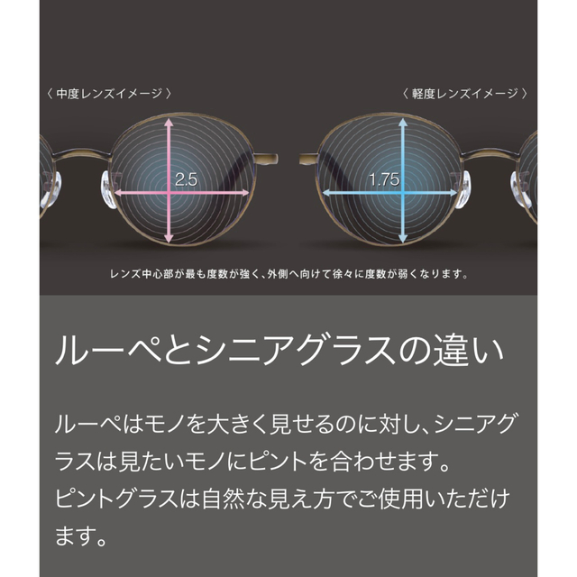 ピントグラス　中度　PG－７１０－ＢＺ レディースのファッション小物(サングラス/メガネ)の商品写真