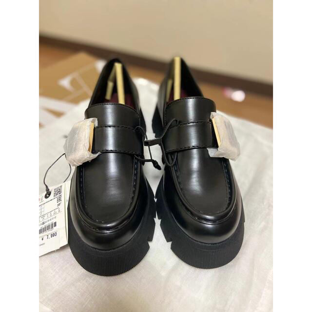 ZARA バックルディテールローファー235cm