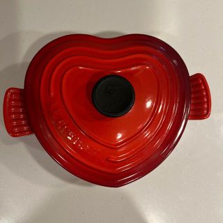 ルクルーゼ(LE CREUSET)のル・クルーゼ　鍋　ハート　チェリーレッド　ココットダムール(鍋/フライパン)