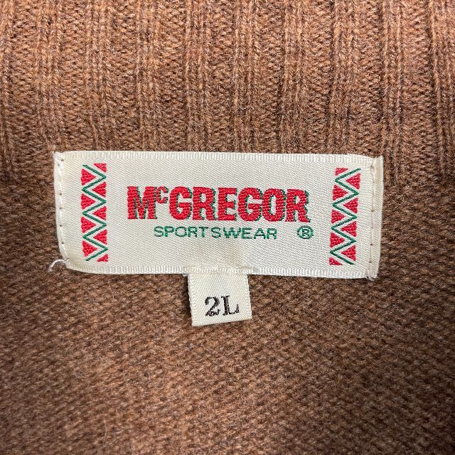 McGREGOR(マックレガー)のマックレガー ハーフジップ ニット セーター ブラウン 茶色 ビッグサイズ XL メンズのトップス(ニット/セーター)の商品写真