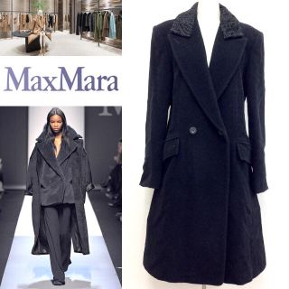 マックスマーラ(Max Mara)のMaxMara❤️高級ペルシャンラム襟付❤️リュクス感漂う♡美ライン•コート❤️(ロングコート)