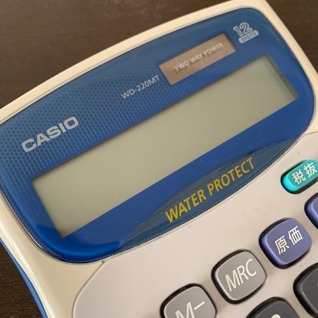 12桁　カシオ　税計算　防水・防塵電卓　デスクタイプ　WD-220MT-N　オフィス用品一般