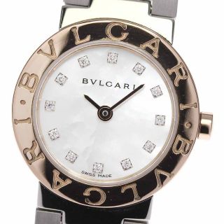 ブルガリ(BVLGARI)の☆美品【BVLGARI】ブルガリ ブルガリブルガリ 12Pダイヤ BBP23SG クォーツ レディース【ev15】(腕時計)