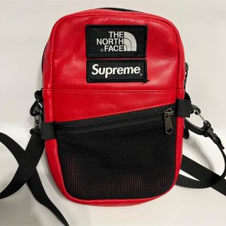 Supreme North Face Shoulder Bag Red レザー