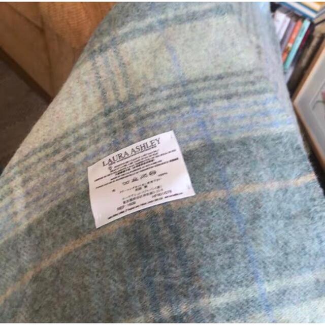 クランボーンウール毛布 ダックエッグ 新品ローラアシュレイ