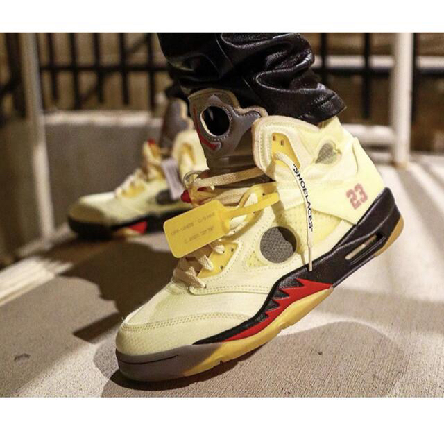 【未使用】off-white × Air Jordan 5 セイル　27.0cm