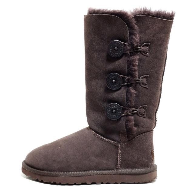 UGG ベリーボタン トリプル ロングブーツ 1873 ブラック 24cm