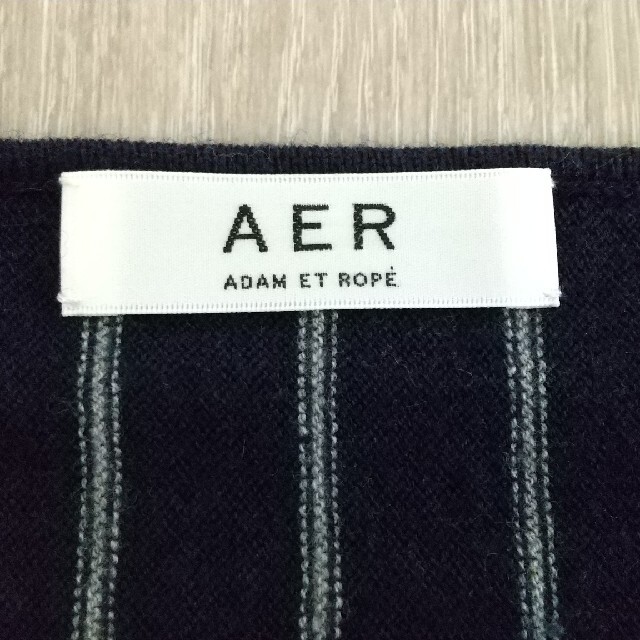 Adam et Rope'(アダムエロぺ)のAdam et Rope ストライプ柄 ニット レディースのトップス(ニット/セーター)の商品写真