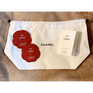 シャネル(CHANEL)のシャネル　コットンポーチ　ロー ルージュ N°1 ドゥ シャネル　サンプル(ポーチ)