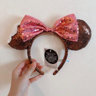 ディズニー(Disney)の新作♡ ミニー　チョコレート　カチューシャ　スパンコール  ディズニーリゾート(カチューシャ)