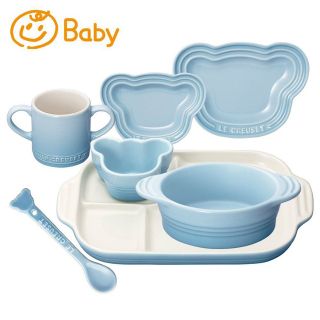 ルクルーゼ(LE CREUSET)の【新品未使用品】ル・クルーゼベビー　食器7点セット(離乳食器セット)