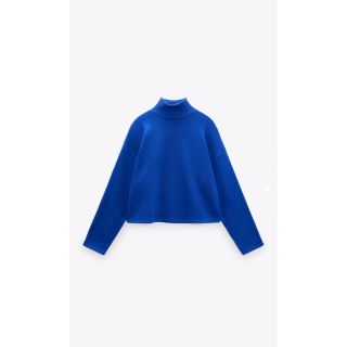 ザラ(ZARA)のZARA ハイネックセーター　ブルー　極美品(ニット/セーター)