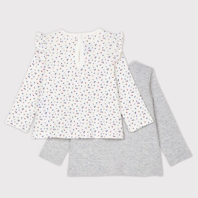 PETIT BATEAU(プチバトー)の新品未使用  プチバトー  長袖  カットソー  2枚組  36m キッズ/ベビー/マタニティのキッズ服女の子用(90cm~)(Tシャツ/カットソー)の商品写真