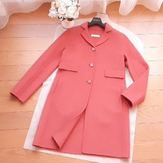 【美品】Max Mara STUDIO ピンク レース ロングコート