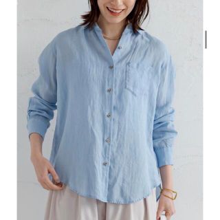 ラウンジドレス(Loungedress)のラウンジドレス　リネンバックタイシャツ(シャツ/ブラウス(長袖/七分))