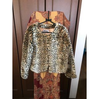 ダブルクローゼット(w closet)のW closetヒョウ柄フェイクファーコート(毛皮/ファーコート)