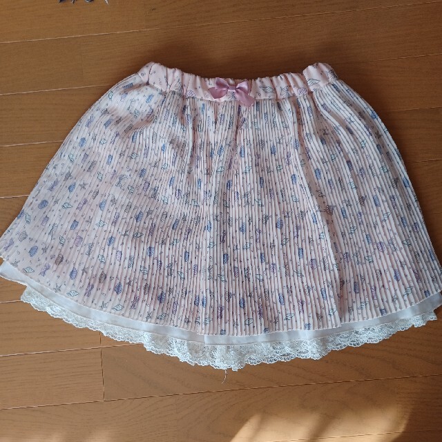 axes femme(アクシーズファム)のプリーツスカート キッズ/ベビー/マタニティのキッズ服女の子用(90cm~)(スカート)の商品写真