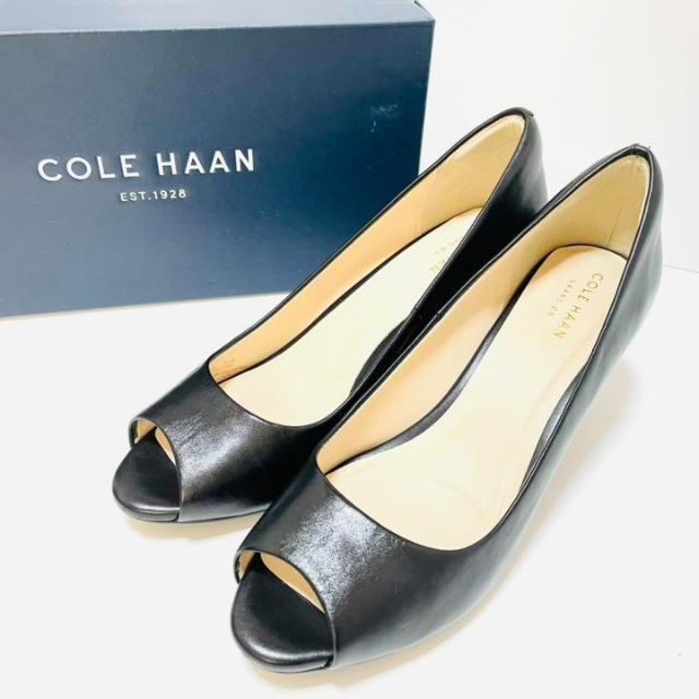 Cole Haan(コールハーン)の【美品】COLE HAAN/コールハーン  ウェッジソール　24.5㎝ 　黒 レディースの靴/シューズ(ハイヒール/パンプス)の商品写真