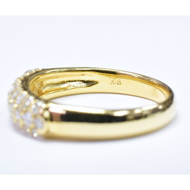 K18 ダイヤ 0.50ct 　パヴェリング　サイズ12 レディースのアクセサリー(リング(指輪))の商品写真