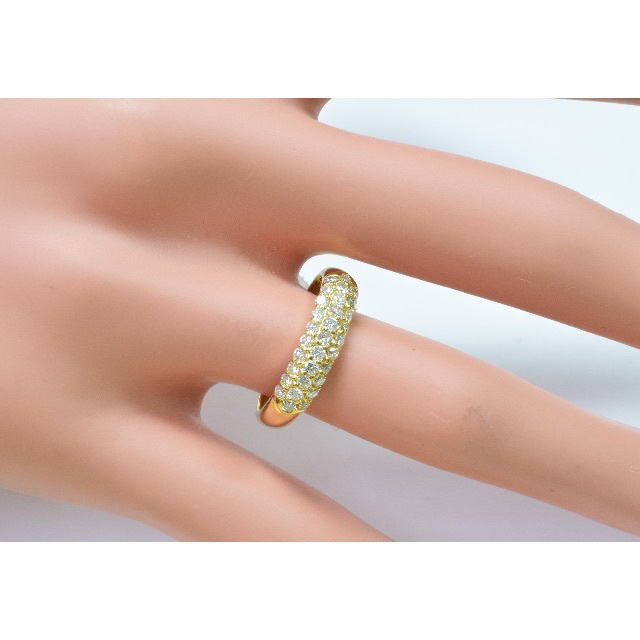 K18 ダイヤ 0.50ct 　パヴェリング　サイズ12 レディースのアクセサリー(リング(指輪))の商品写真