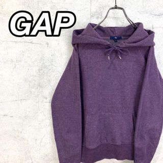 ギャップ(GAP)の希少 90s ギャップ パーカー バックプリント 紫 美品(パーカー)