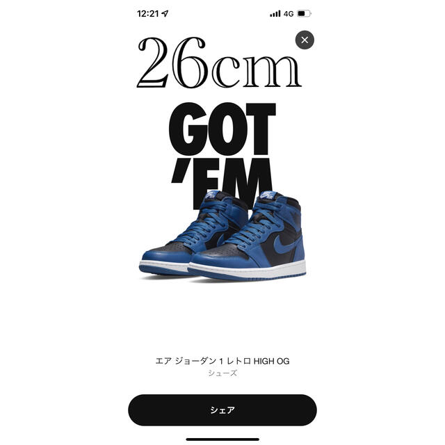 【NIKE】JORDAN1 High OG Dark Marina Blue