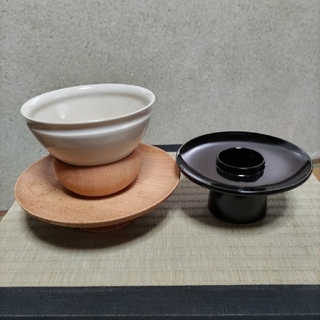 茶道具、天木台、天木茶碗(陶芸)