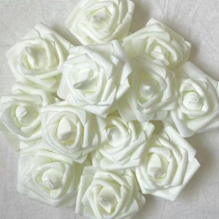 造花　薔薇　ミルクホワイト　白　10個(その他)