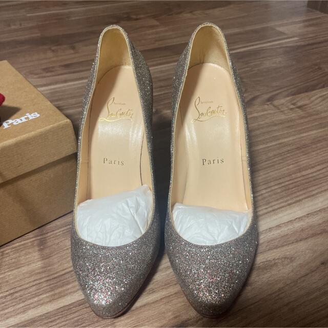 未使用】クリスチャンルブタン ハイヒール パンプス グリッター ラメ