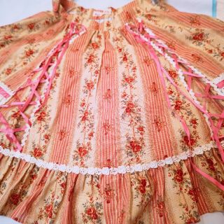 アンジェリックプリティー(Angelic Pretty)のアンジェリックプリティ、レア超初期布タグ、花柄スカート(ひざ丈スカート)