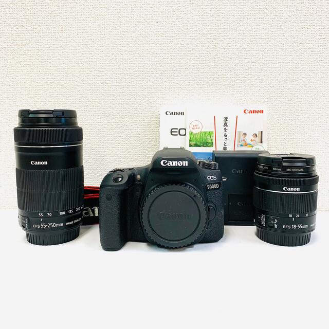 Canon(キヤノン)の【動作良好】Canon EOS 9000D ダブルズームキット スマホ/家電/カメラのカメラ(デジタル一眼)の商品写真