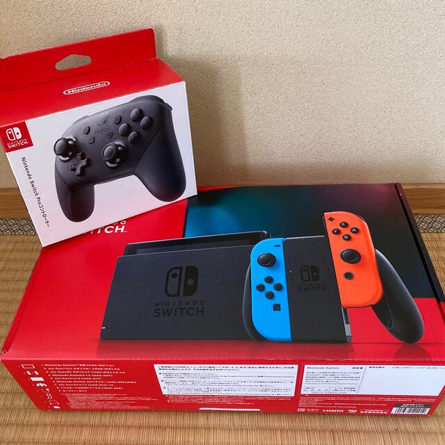 Nintendo Switch(ニンテンドースイッチ)の任天堂Switch プロコン（純正）セット エンタメ/ホビーのゲームソフト/ゲーム機本体(家庭用ゲーム機本体)の商品写真